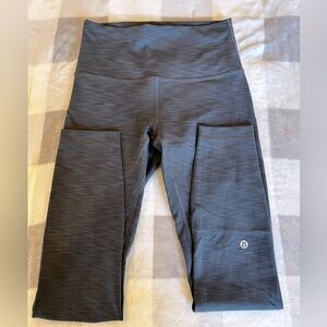 Lululemon Wunder Train HR 25” leggings size 6 color Heathered Graphite Gray